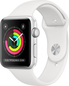 Apple Watch S3 38mm Silver Aluminum Case with White Sport Band